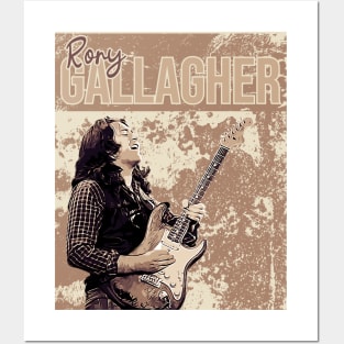 Rory Gallagher // Brown vintage // Poster Posters and Art